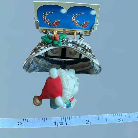 Vtg. 1993 Enesco "Seeing is Believing" Bear with View Toy Christmas Ornament - Picture 11 of 12